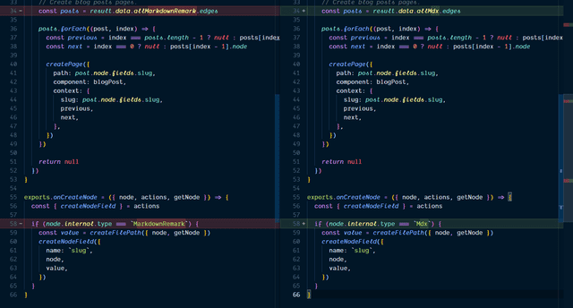 last gatsby node changes