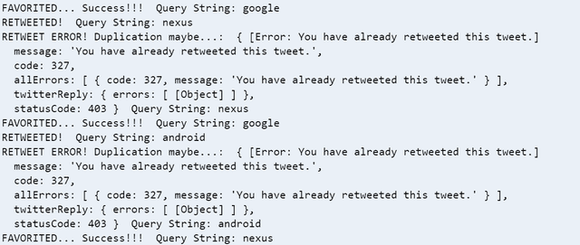 bot output